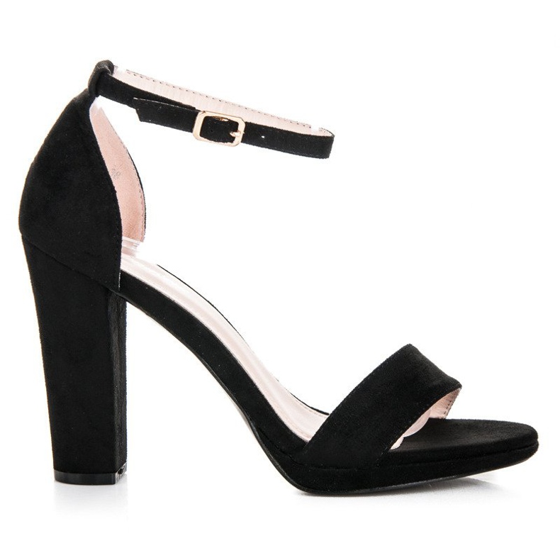 Primavera Semišové sandály na baru černá