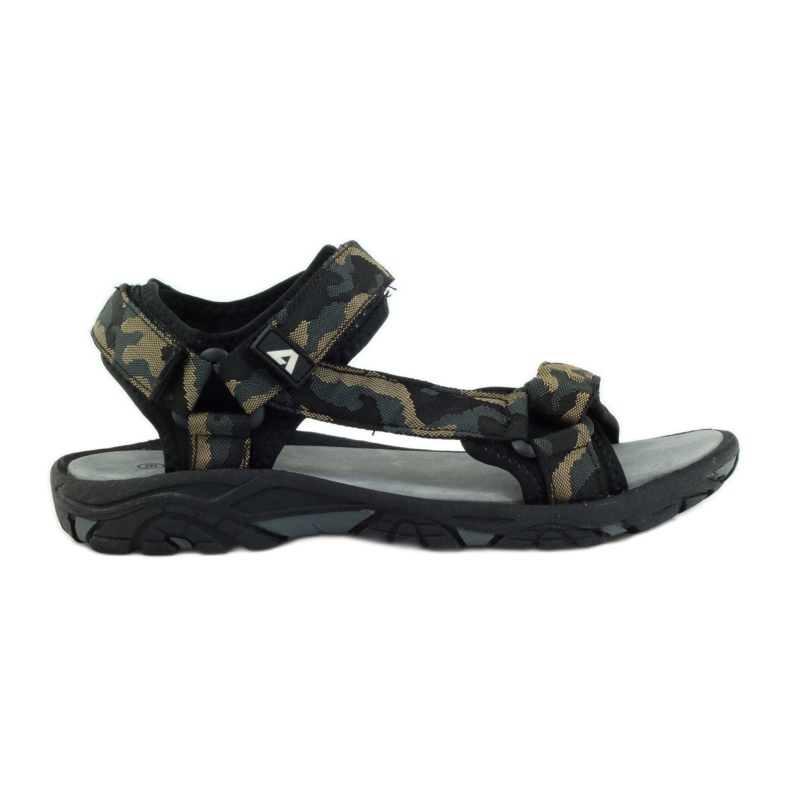 American Club Sandály s americkou koženou vložkou 1728 černá hnědý