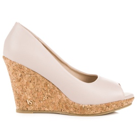 Klínová čerpadla otevřený prst VICES hnědý Klínová čerpadla otevřený prst VICES hnědý