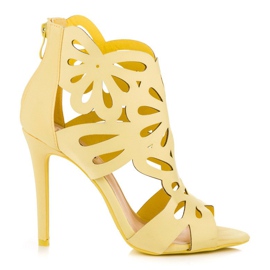 Vices Elegantní sandály se svrškem vice žlutá Vices Elegantní sandály se svrškem vice žlutá