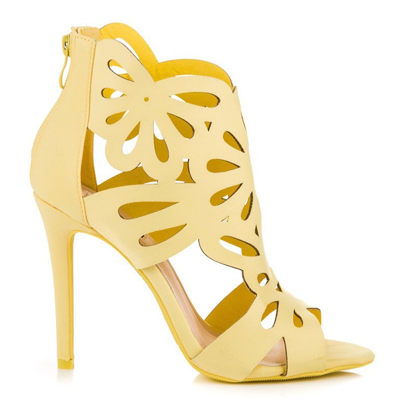 Vices Elegantní sandály se svrškem vice žlutá Vices Elegantní sandály se svrškem vice žlutá