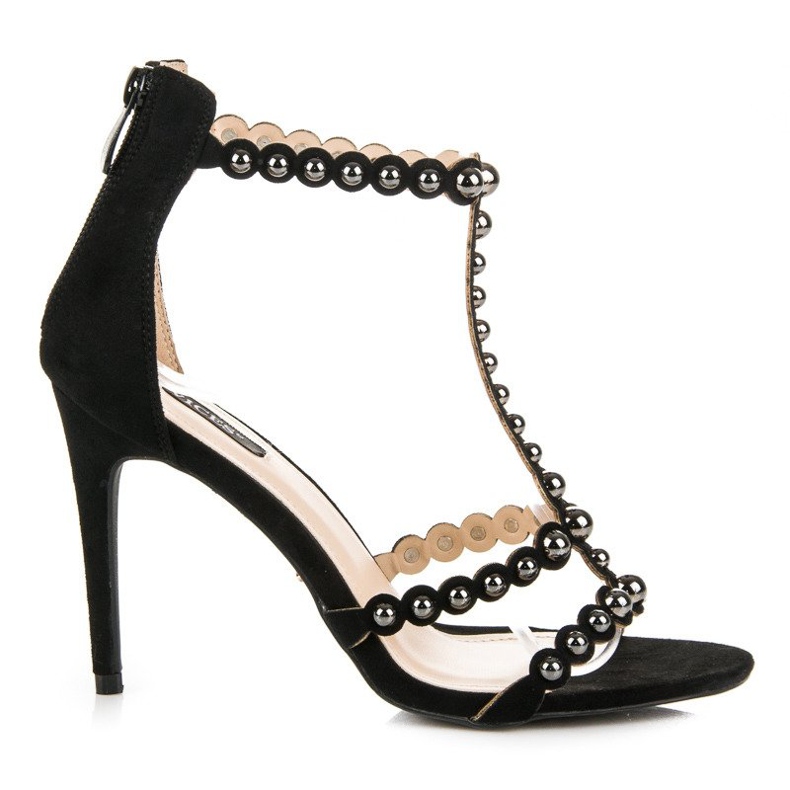 Vices Elegantní svěráky do sandálů na vysokém podpatku černá