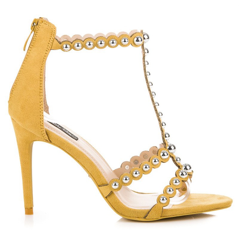 Žluté semišové sandály žlutá