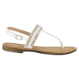 Small Swan Bílé žabky bílý