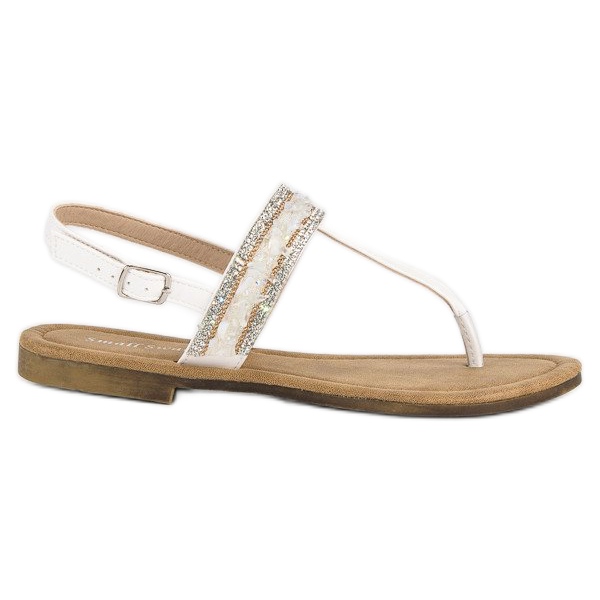 Small Swan Bílé žabky bílý