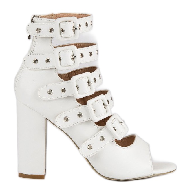 Vices Rockové sandály na sloupku svěráků bílý