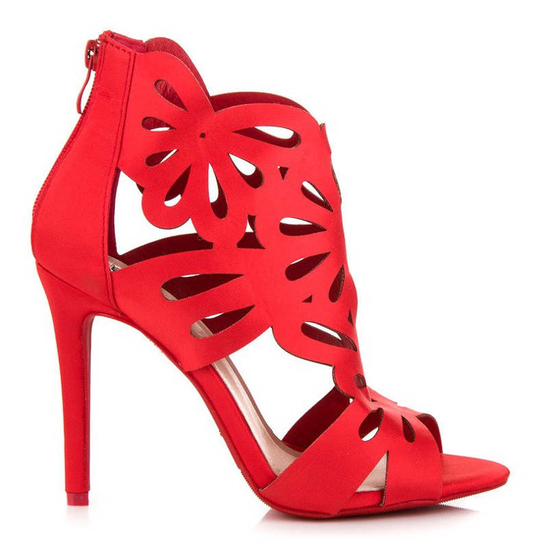 Vices Elegantní sandály se svrškem vice červené Vices Elegantní sandály se svrškem vice červené