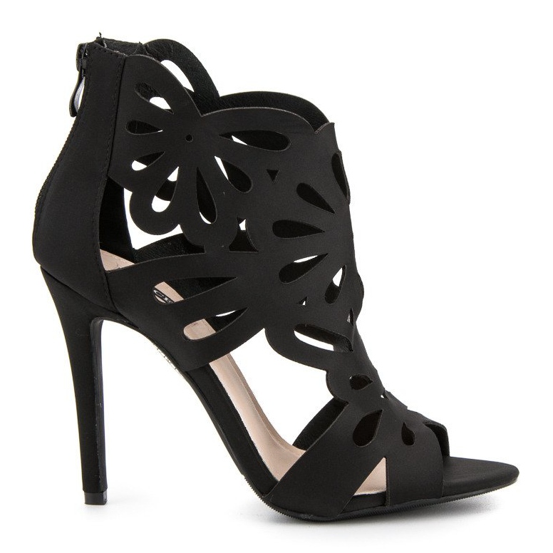 Vices Elegantní sandály se svrškem vice černá Vices Elegantní sandály se svrškem vice černá
