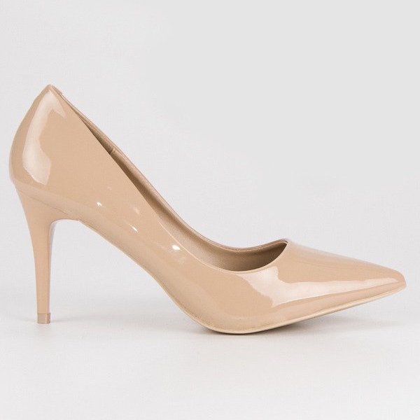 Comer Stylové vysoké podpatky hnědý