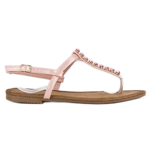 Comer Světle růžové sandály růžový