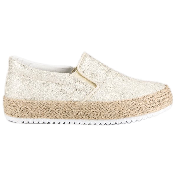 Betler Zlaté Espadrilky Na Platformě zlatý