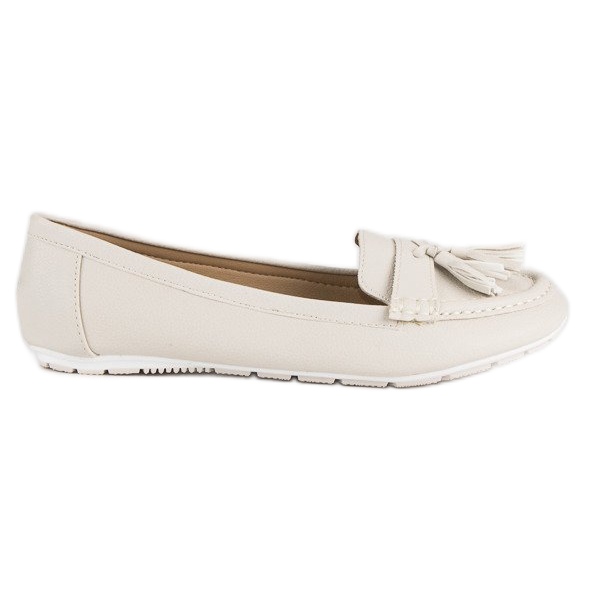 Tullo Béžové mokasíny s třásněmi béžový