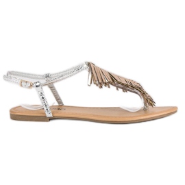 Stříbrné japonské sandály šedá Stříbrné japonské sandály šedá