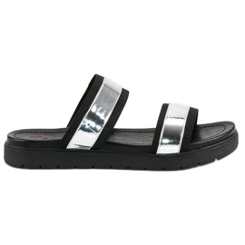 Kylie Zrcadlové pantofle černý