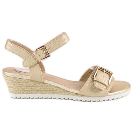 Kylie Espadrilky sandály s přezkou žluť