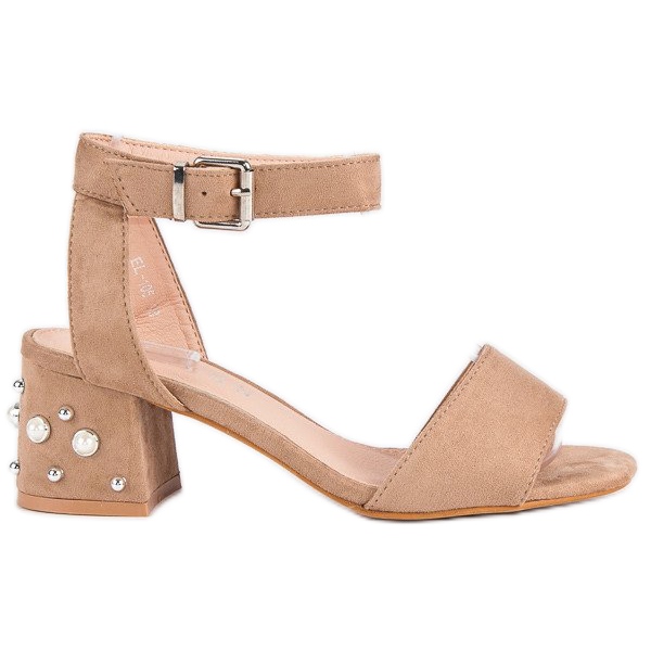 Erynn Sandály s perlami zelená Erynn Sandály s perlami zelená