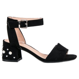 Erynn Sandály s perlami černý