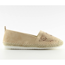 Espadrilky zdobené béžovou 5599-1 Beige béžový