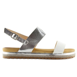 Bílé dámské sandály SL88P White bílý