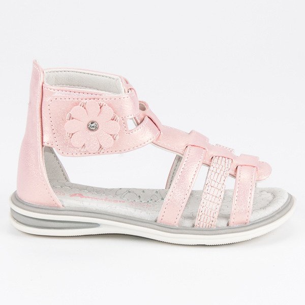 American Club Sandály s americkým květem růžový