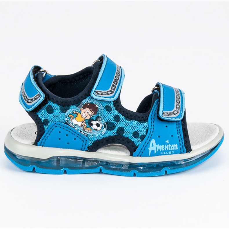 American Club Sandály americké chlapce modrý
