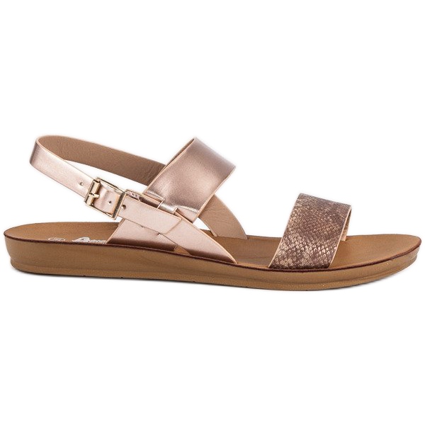 American Club Ploché americké sandály hnědý