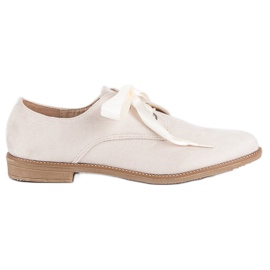 Boty se saténovou stuhou hnědý Boty se saténovou stuhou hnědý