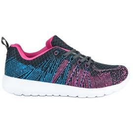 Hasby Lehká sportovní obuv modrý růžový námořnická modř