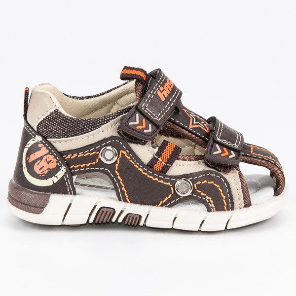 Hasby Vestavěné dětské sandály hnědý