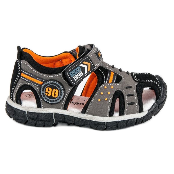 American Club Uzavřené chlapecké americké sandály šedá