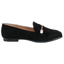 Černé brogy s perlami černý