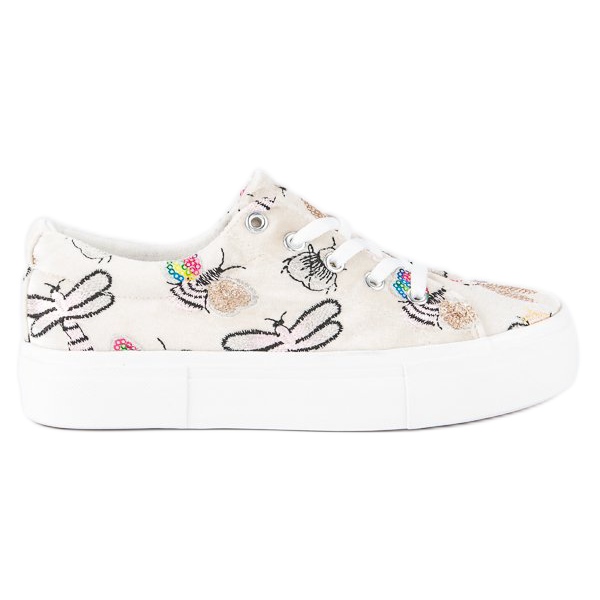 Kylie Velurové Tenisky Na Platformě béžový