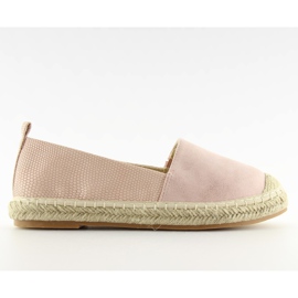 Růžové dámské espadrilky FF088 Pink růžový Růžové dámské espadrilky FF088 Pink růžový
