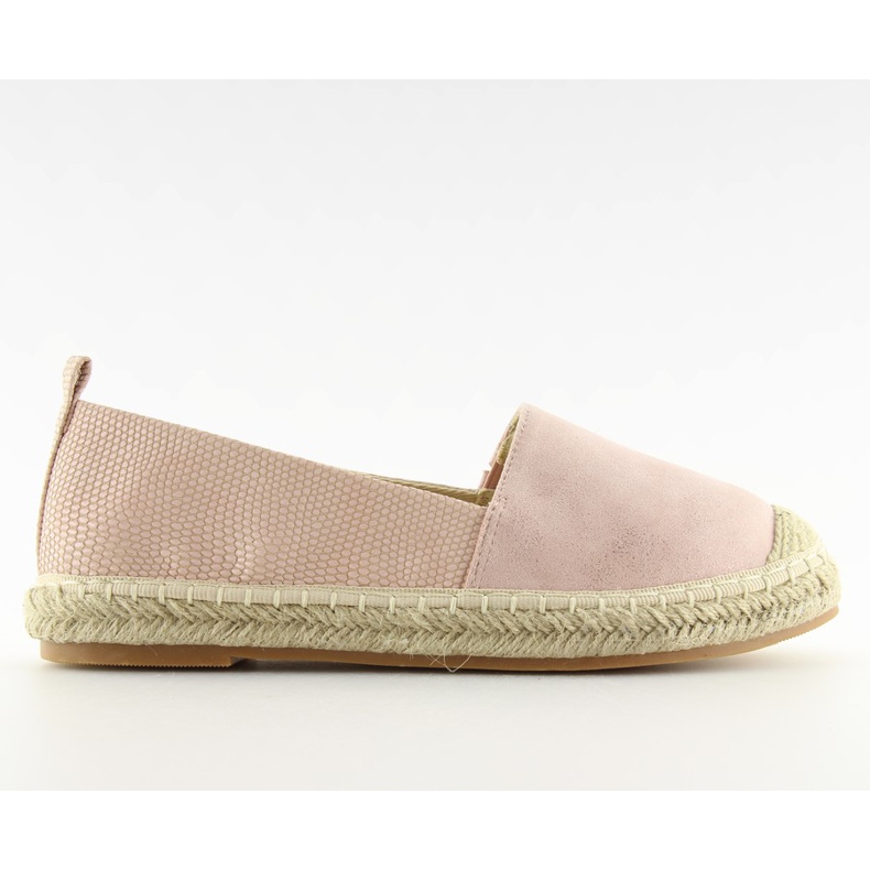 Růžové dámské espadrilky FF088 Pink růžový Růžové dámské espadrilky FF088 Pink růžový