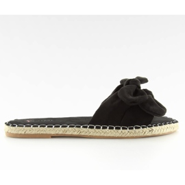 Černé dámské černé pantofle LL-119 Black černý