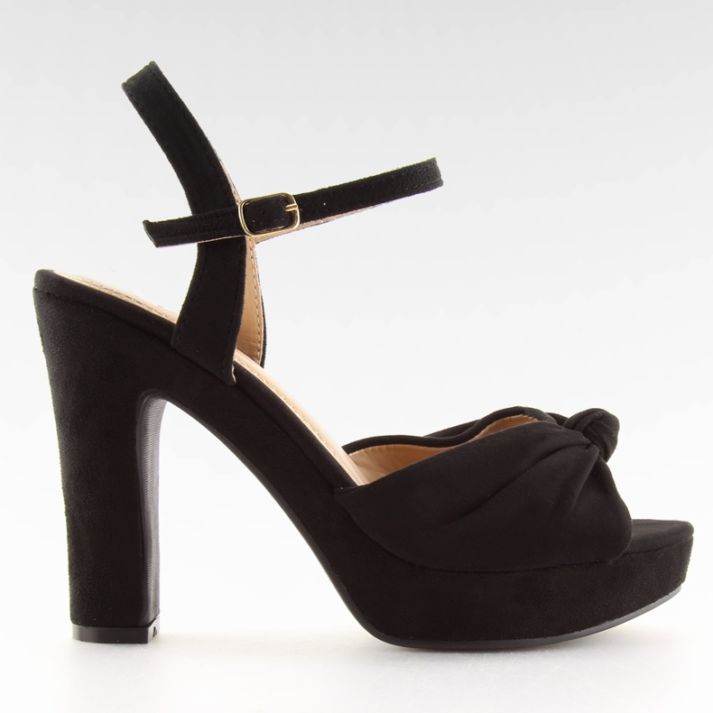 Sandály na sloupku černé BJ1603-SD černé černá