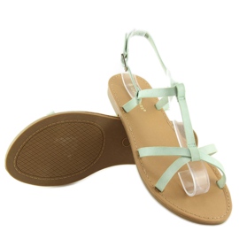 Fluorescenční sandály hit letní mint 5132 Green zelený
