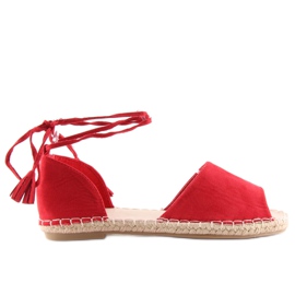 Otevřená špička červené espadrilky Z-17 červené červený
