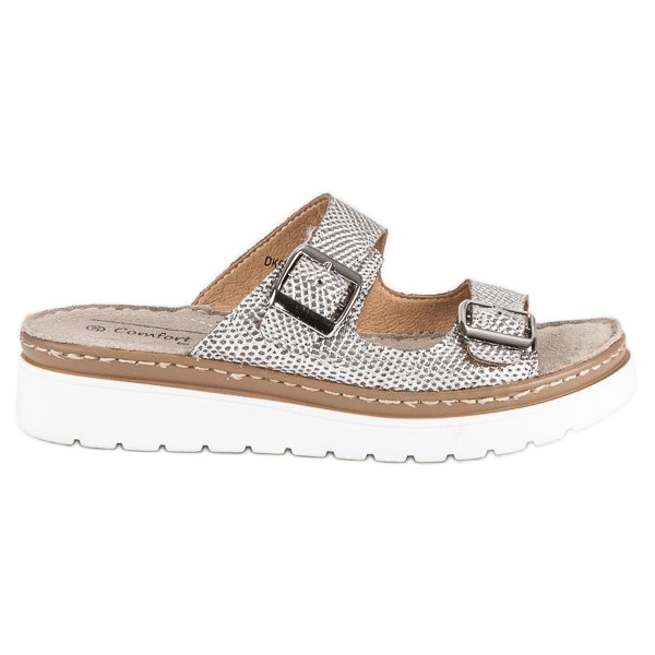 Filippo Zlaté kožené pantofle zlatý