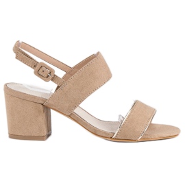 Filippo Elegantní sandály na sloupku hnědý