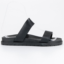 Černé dámské pantofle černý