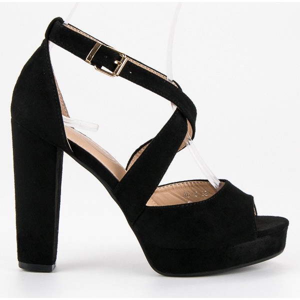 Sandály na vysokém sloupku černá