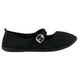 Černé baleríny s páskem mckeylor černý