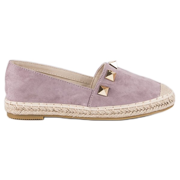 Bestelle Fialové espadrilky s kamínky fialový