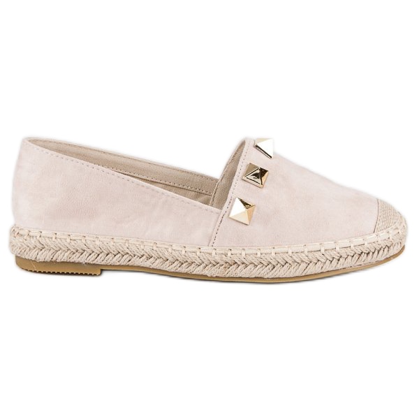 Bestelle Béžové espadrilky s kamínky béžový