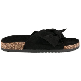 Bestelle Černé semišové pantofle černý