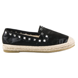 Forever Folie Černé espadrilky s cvočky černý