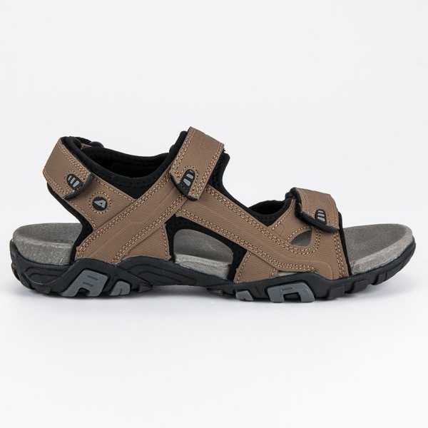 American Club Sandály hnědé amerického suchého zipu hnědý