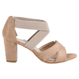 Filippo Semišové sandály na sloupku hnědý