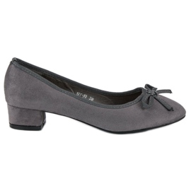 Lodičky na nízkém podpatku šedá